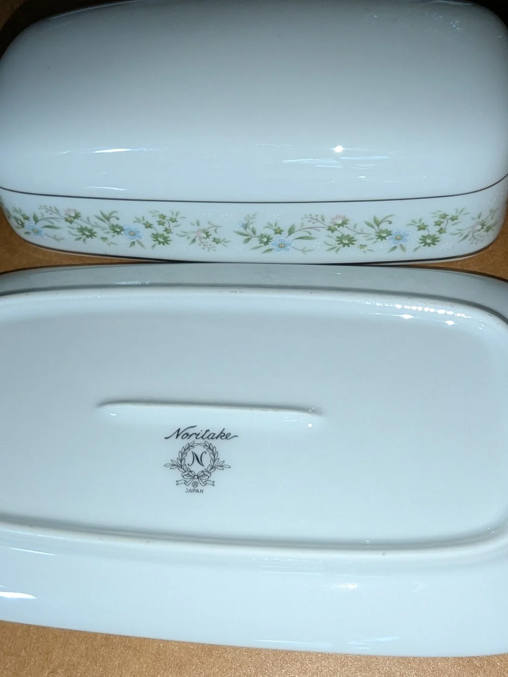 Noritake Savannah Vintage China Butter Dish